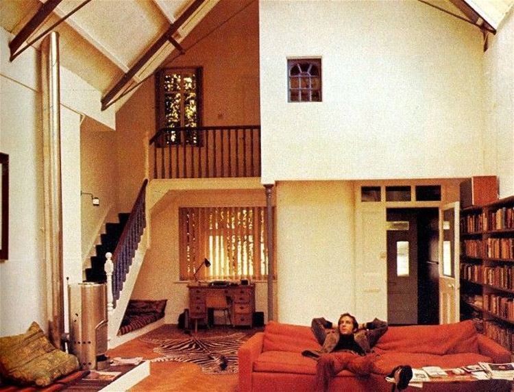 1970's Living Room Ranch With Fireplace
