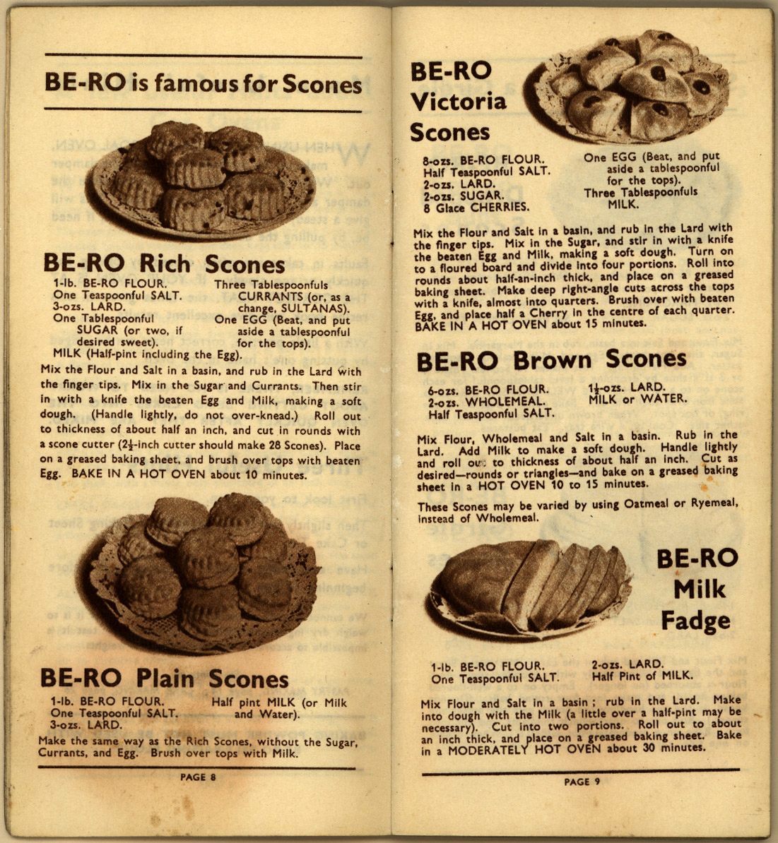 Be-Ro Home Recipes: Scones, Cakes, Pastry, Puddings – A 1923 Cookbook