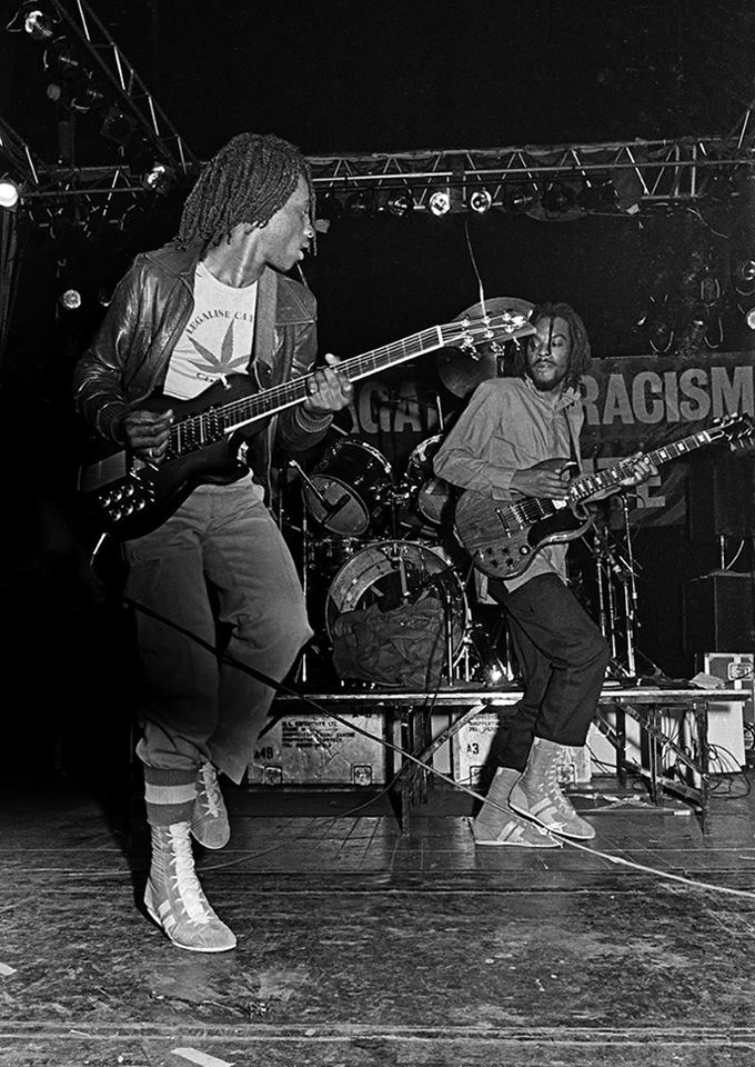 Aswad playing The Southall Kids Are Innocent gig at the Rainbow Theatre, London, 1979
