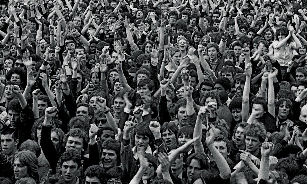 The 100,000-strong crowd at the Rock Against Racism:Anti Nazi League Carnival 1, at London’s Victoria Park, 30 April 1978.