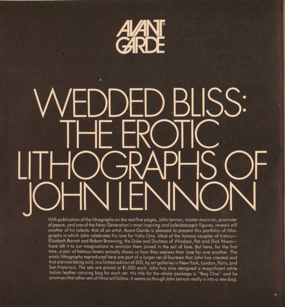 Wedded Bliss: The Erotic Lithographs of John Lennon
