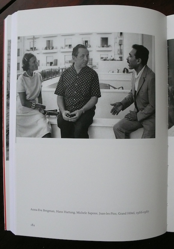 Sapone (right) with the painters Anna-Eva Bergman and Hans Hartung in the Grand Hotel, Juan-le-Pins, mid-60