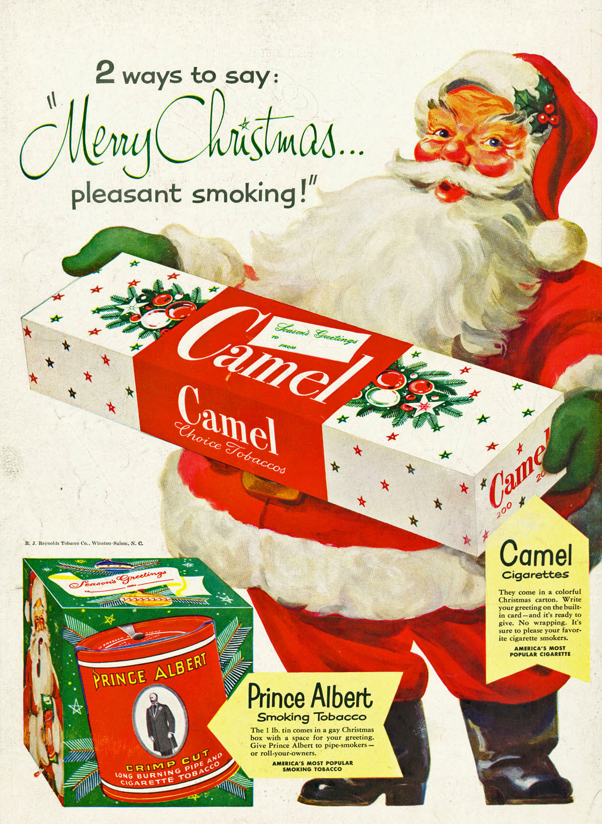 Cigarettes from Santa: Vintage Tobacco Christmas Advertising