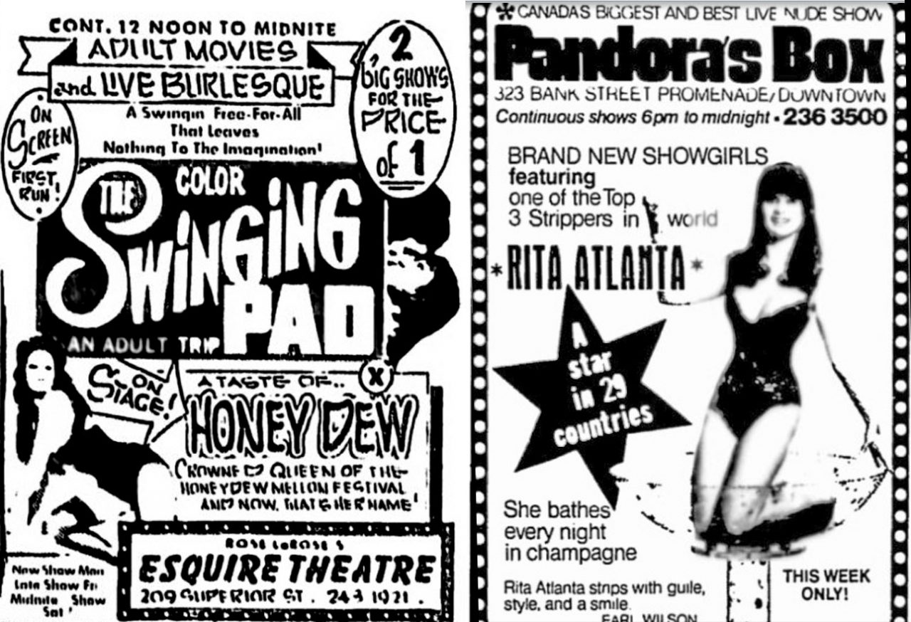 Cocktails Striptease Vintage Burlesque Show Ads Flashbak