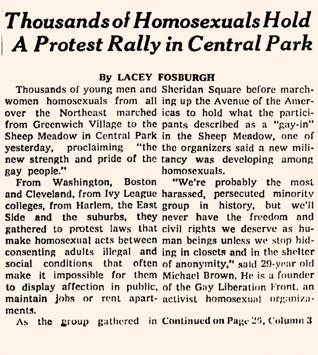 How The First Pride Parades Radicalized The Gay Rights Movement In The