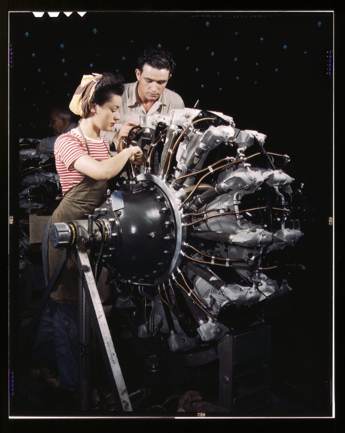 Women In World War 2 working at Douglas Douglas Aircraft Company at Long Beach, California