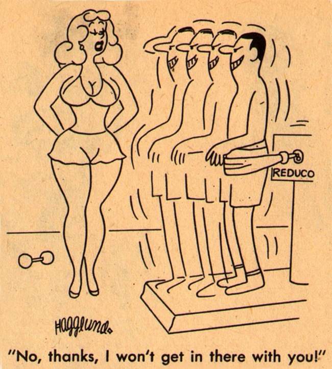 Vintage Book Porn Comics Cartoons Joke - Saucy cartoon jokes in vintage adult girlie magazines - Flashbak