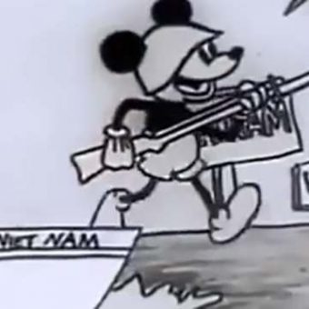 In this 1968 video Mickey Mouse gets killed in Vietnam