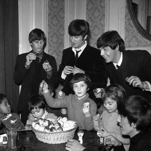 London Beatles with Orphan Children