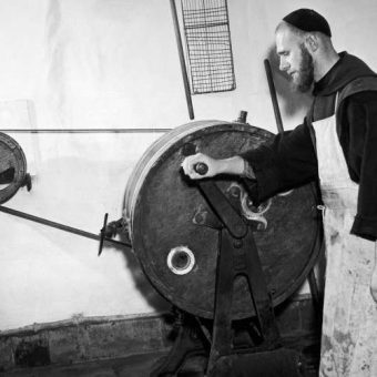 1944 In Photos: Making Cheese With The Trappist Monks Of Rochefort, Belgium