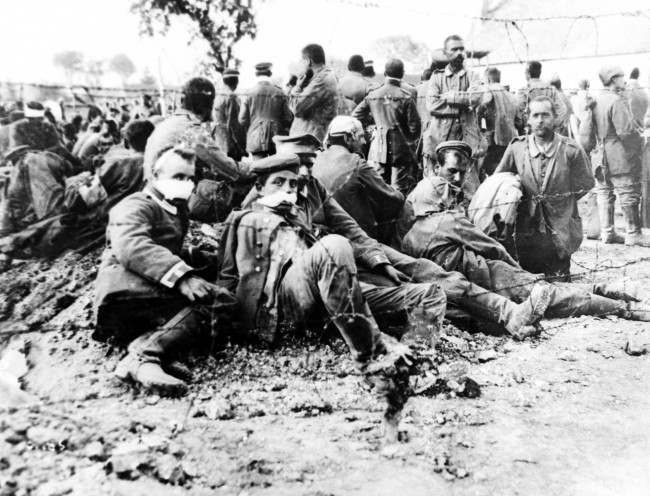 German wounded captured in British first attack. These men are Baden troops in Morlancourt, near Albert, France in July 1916. (AP Photo)