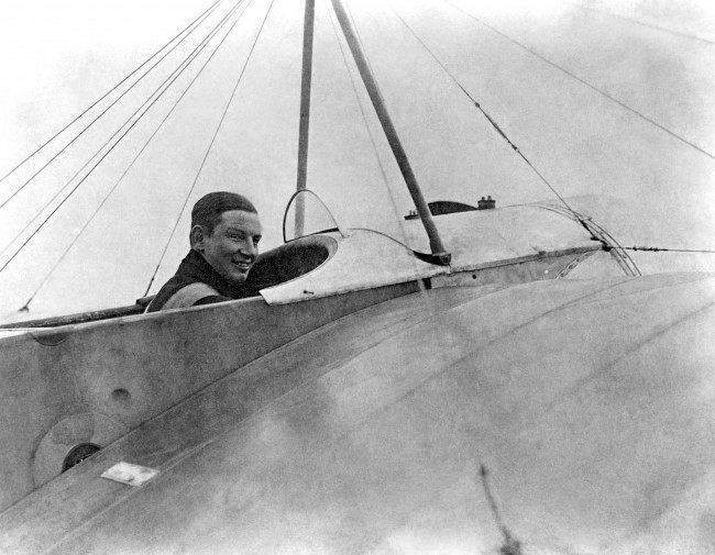 Dutch aviator Anthony Fokker at Johannesthal Aerodrome near Berlin.