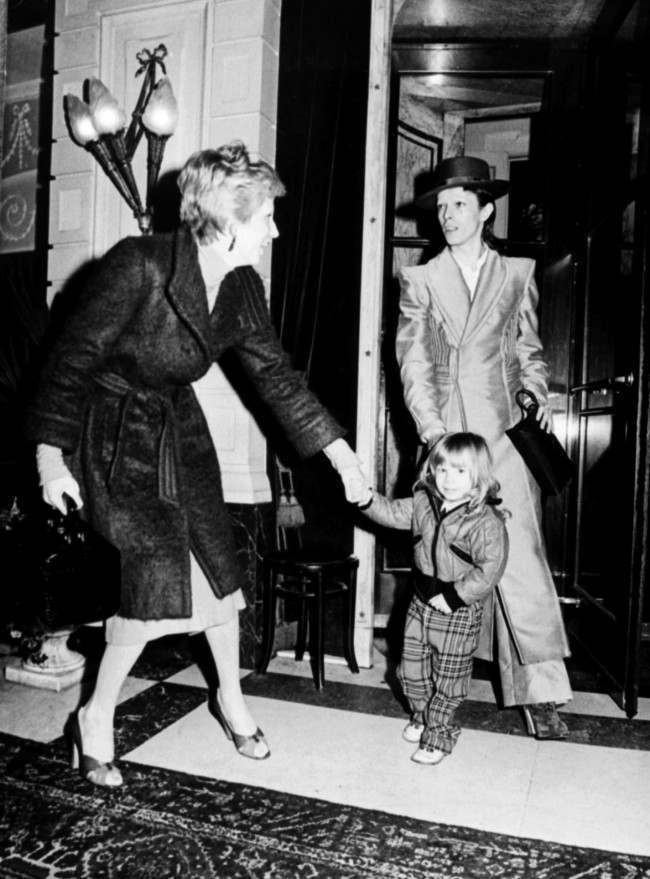 Rock star David Bowie, his wife Angie and their son Zowie. Date: 01/02/1974