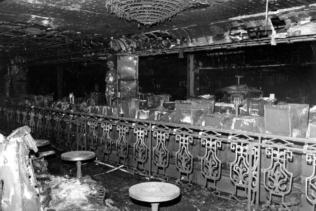 This photograph shows a portion of the burned interior of the casino floor at the MGM Grand Hotel Casino in Las Vegas, Nv. on Nov. 22, 1980. The fire, started by an electrical short, swept through the casino to the main entrance of the hotel Friday, Nov. 21, killing 83 people and injuring hundreds of others.