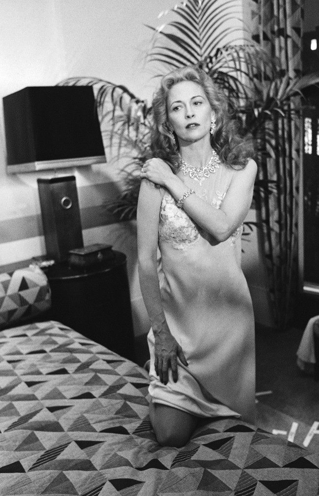 Faye Dunaway, as Eva Peron in the TV movie "Evita Peron," during taping and photo session in Los Angeles, Nov. 21, 1980. The jewels in Miss DunawayÂs necklace, bracelet, and earrings are real, including diamonds all perfect stones totalling about 270 carats and valued at more than $13 million.