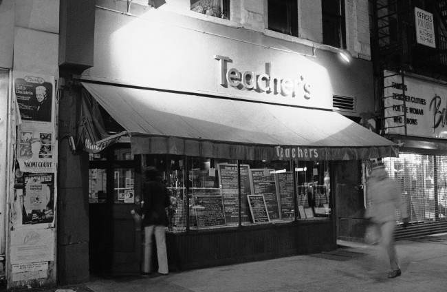 Teacher's restaurant on Manhattan's Upper West Side, Nov. 27, 1980, where, according to a story in the New York Times, fugitive Weather Underground leader Bernardine Dohrn may have been employed. The Times report says a woman who has lived in New York for two years has been identified as Dohrn by neighbors, co-workers and employers from photos in newspapers and on television. Dohrn and another former radical leader, William Ayers, were recently reported to be preparing to turn themselves in to authorities in Chicago.