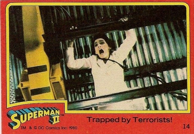 Superman II the movie lot 4 Topps Trading Cards 1980