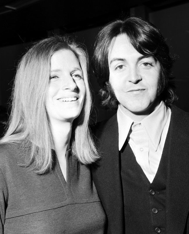 19280579-Paul McCartney and Linda McCartney wedding day, the couple married  at Marylebone registry office. McCartney was the last of The Beatles to