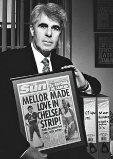 Max Clifford with David Mellor Sun cover