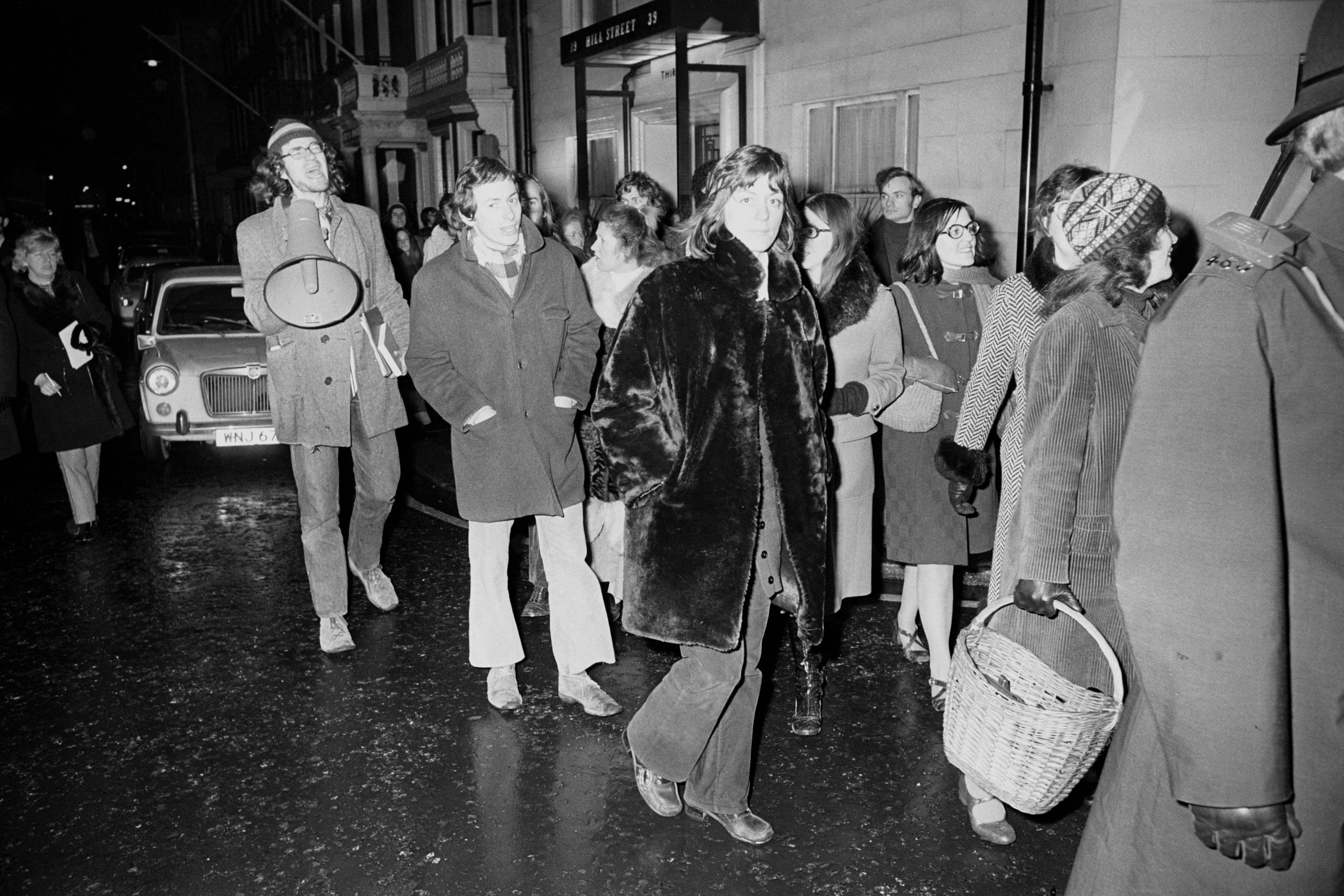 The Covent Garden Redevelopment protestors in 1972.