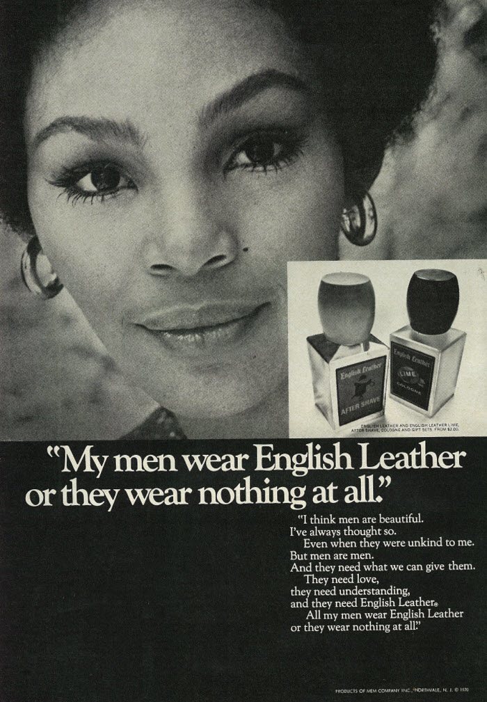 1969 Classic Ad, My men wear ENGLISH LEATHER or they wear nothing at all  032014