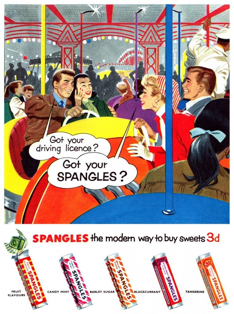 Sweet Way to Go Gay! Wonderful Spangles ads from the 1950s - Flashbak