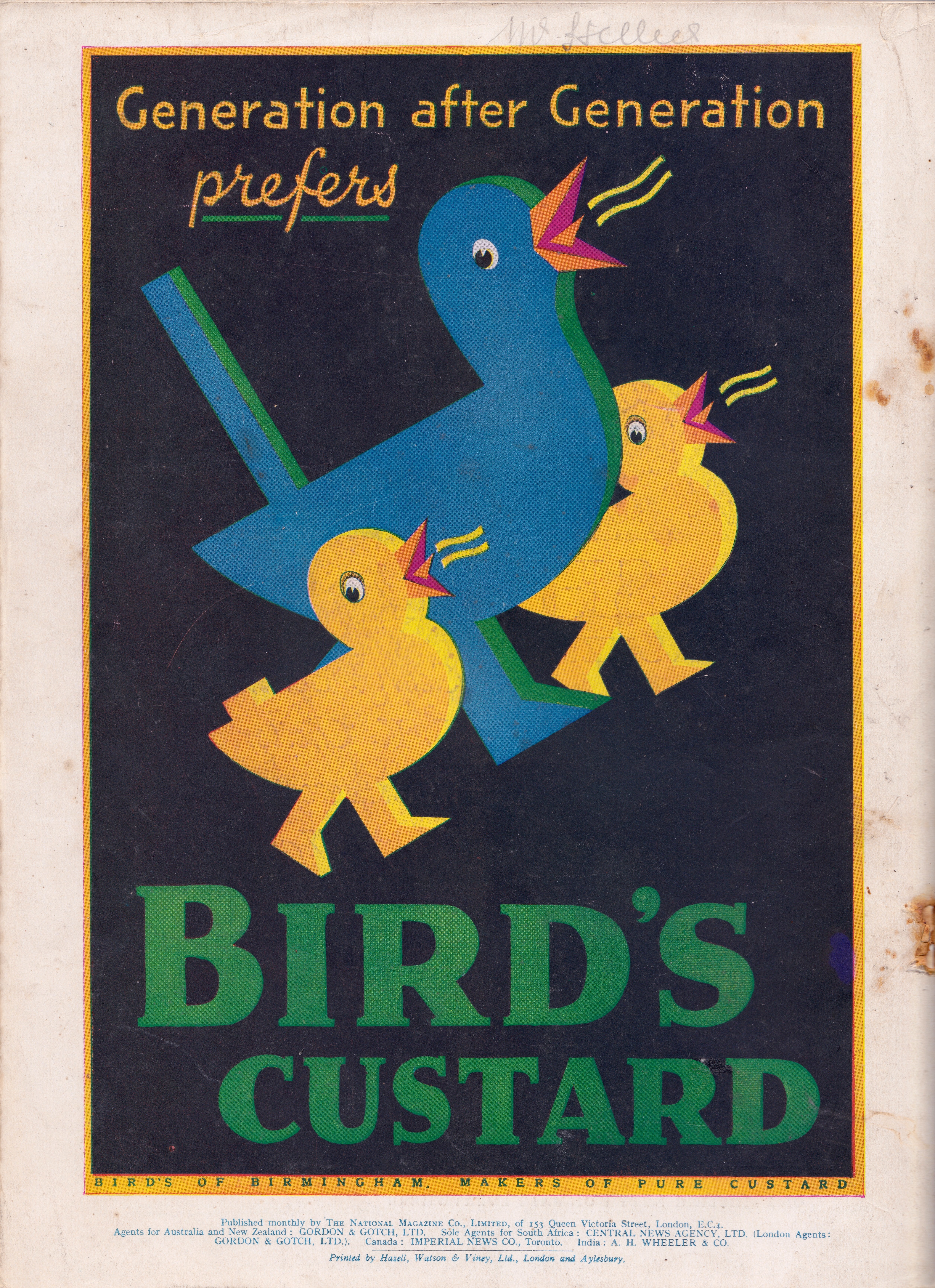 Thirteen Old Bird's Custard ads Flashbak