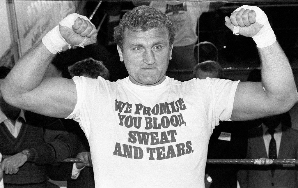 File picture of boxer Joe Bugner before his 1987 fight against Frank Bruno. Bugner, the former British world heavyweight title contender, has announced he will return to the ring next month at the age of 45. Now a grandfather and Australian citizen, the ex-British and European title holder says he will fight current Australian champion Vince Cervi, 27, on the Gold Coast on September 22. See PA story BOXING Bugner. 