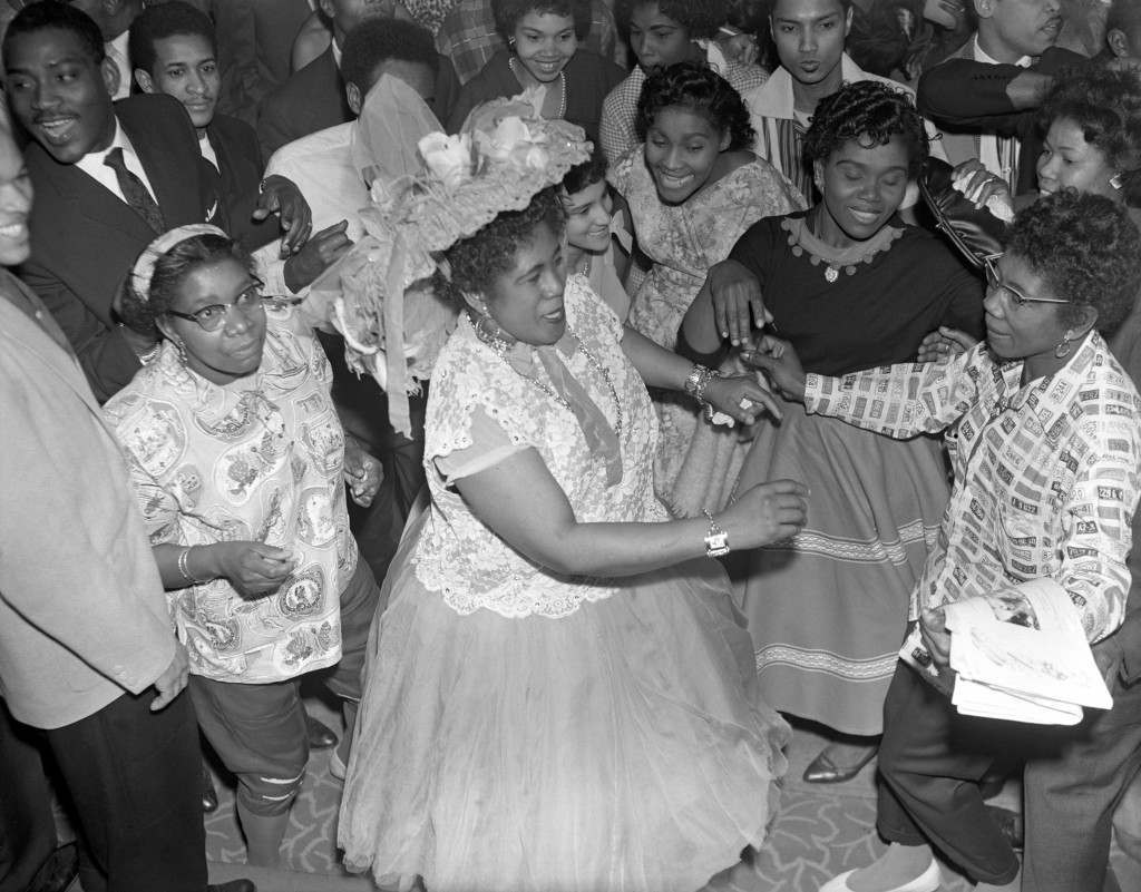 Guests dancing to the music of the Trinidad All Star Steel Band at the Caribbean Carnival at St Pancras Hall, London. Ref #: PA.7694481  Date: 30/01/1959 