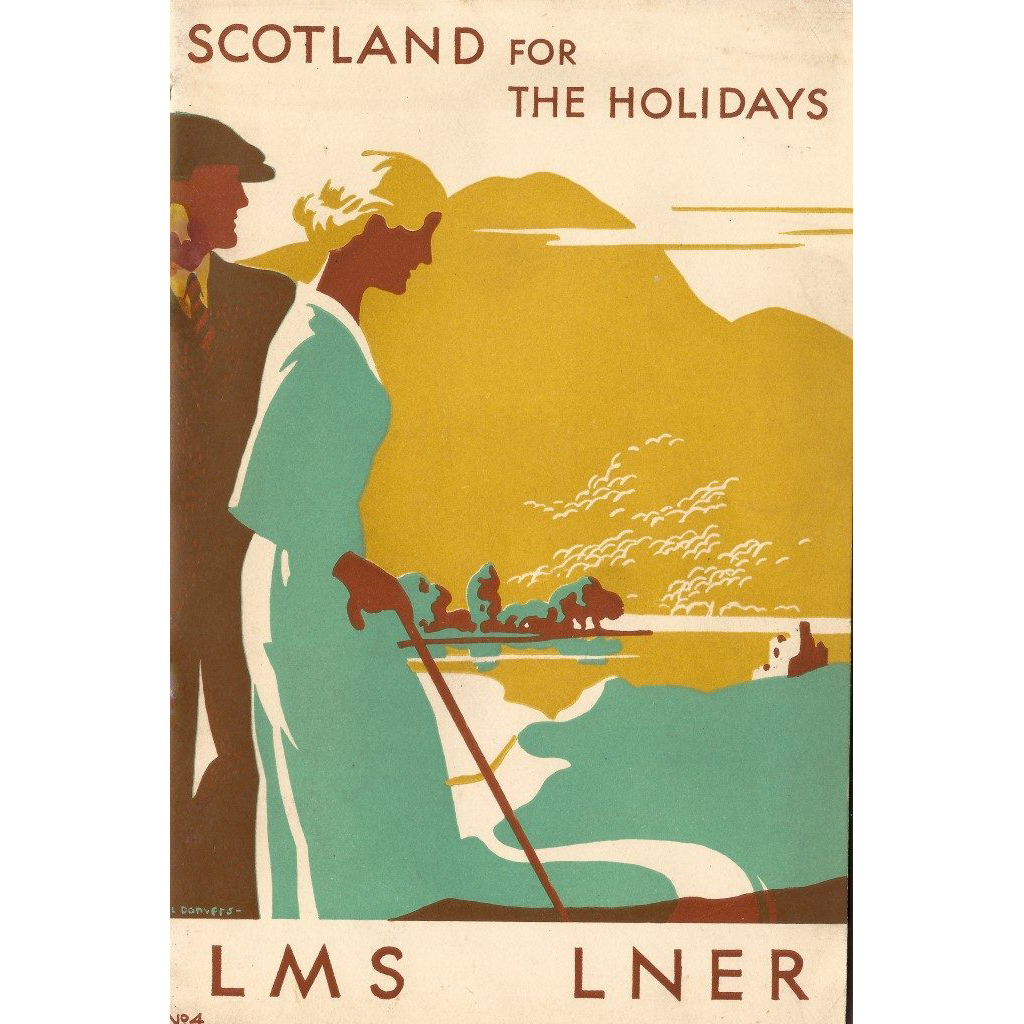 Cruden Bay Railway Vintage Old Advert Poster Scotland Holiday Travel Nature