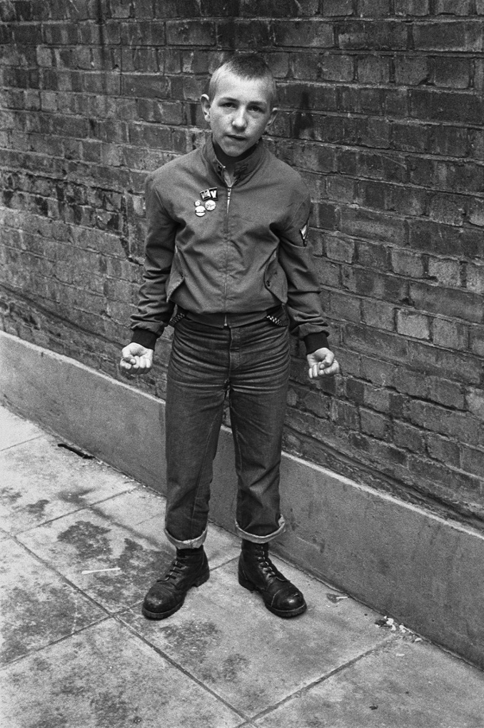 Young skinhead photographed close to Carnaby Street in 1980. 