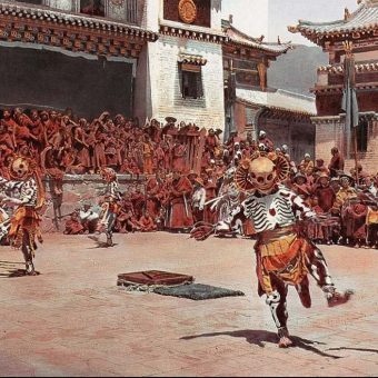 Tibetan Skeleton Dancers, 1925