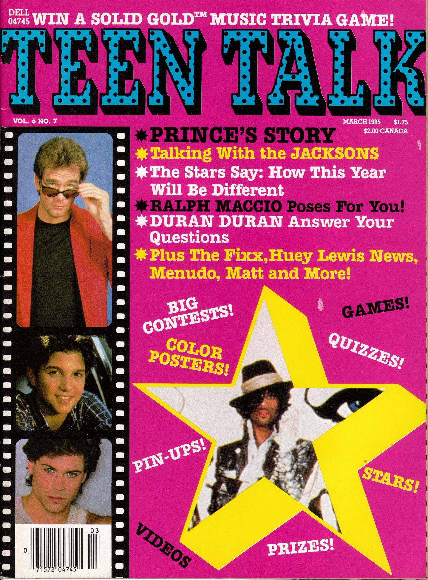 Menudo Revista Super Teen Michael J. Fox Duran Duran Rob Low