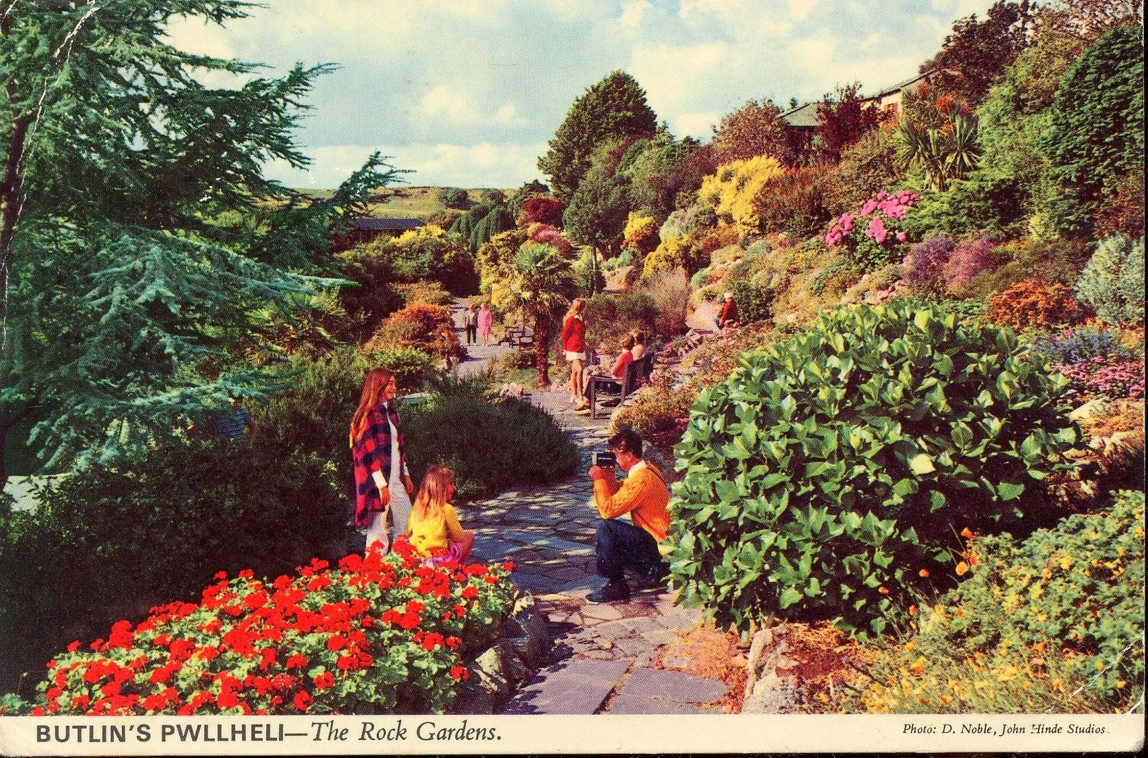 Butlins Pwllheli - Rock Gardens (postcard, early 1970s)