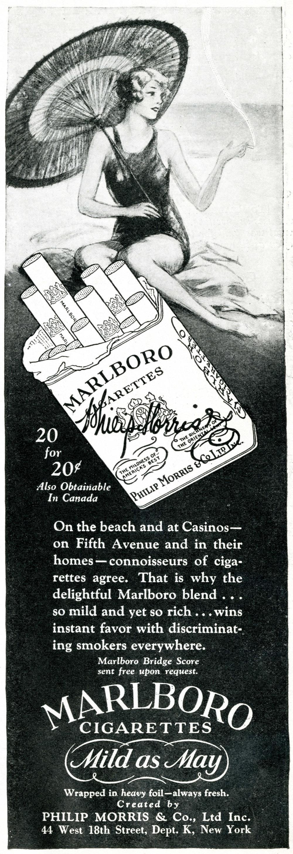 Marlboro cigarettes 1935