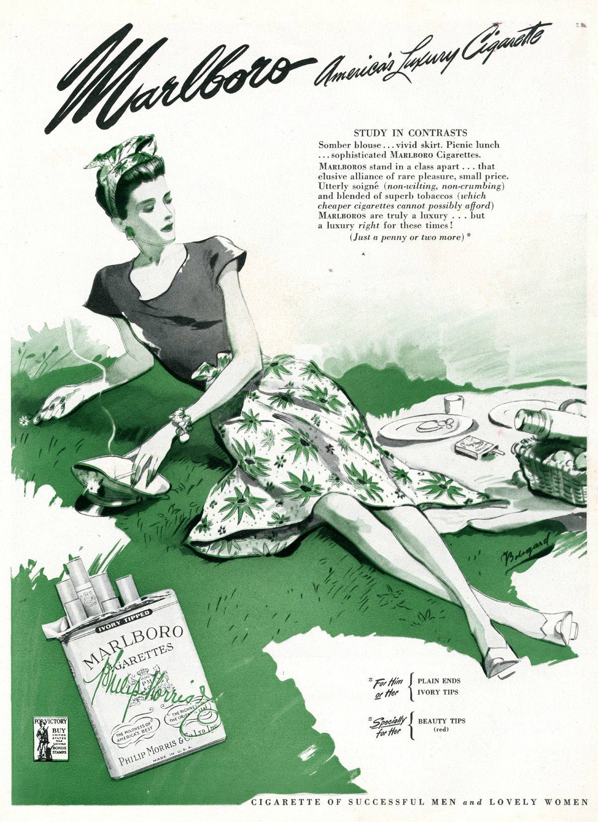 Marlboro cigarettes 1945