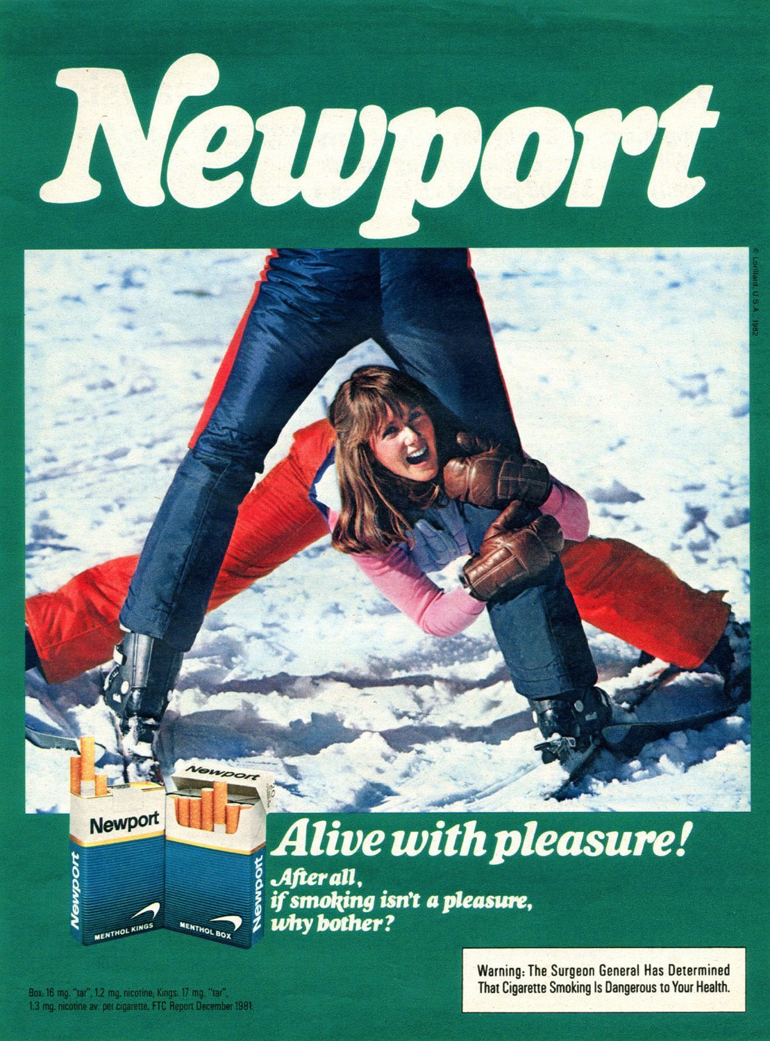 Newport skiing grabbing legs