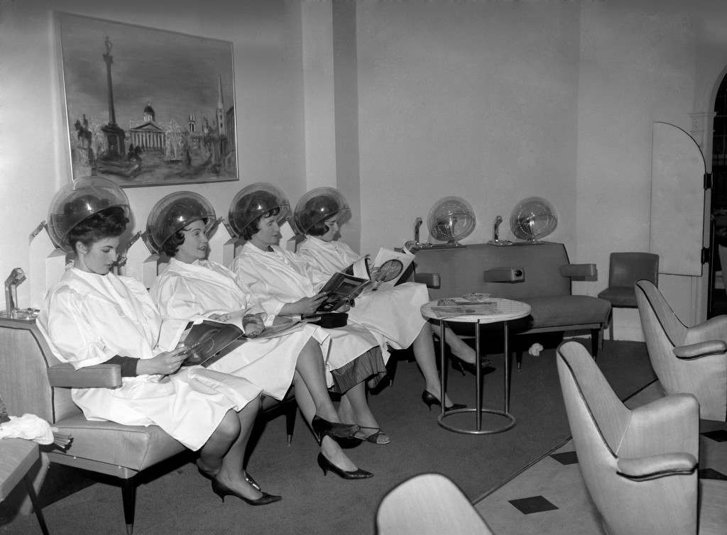 Women under dryers in Hairdressers. Ref #: PA.5453831 Date: 09/04/1963