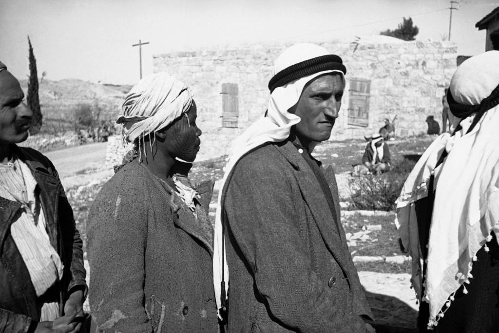 Suspected Arab rebels are rounded up by the British army near Jerusalem, Jan. 9, 1939. (AP Photo/James A. Mills) Ref #: PA.9033439 Date: 09/01/1939