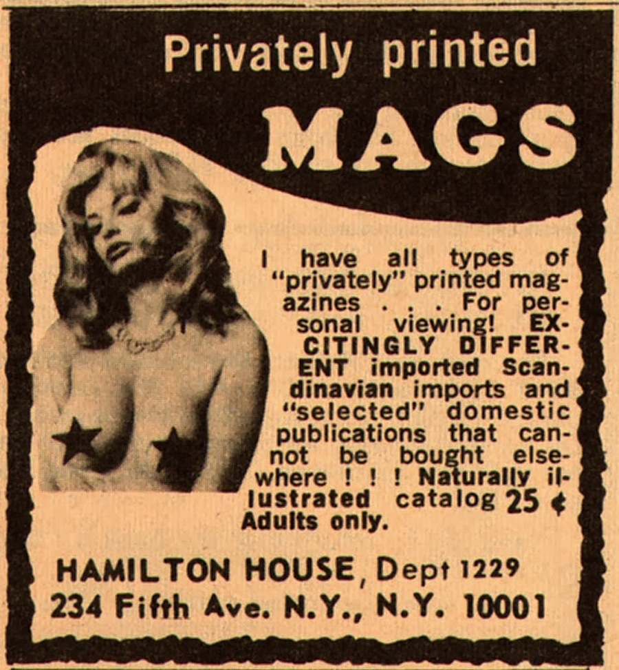 900px x 973px - Vintage adverts for mail order adult entertainment - Flashbak