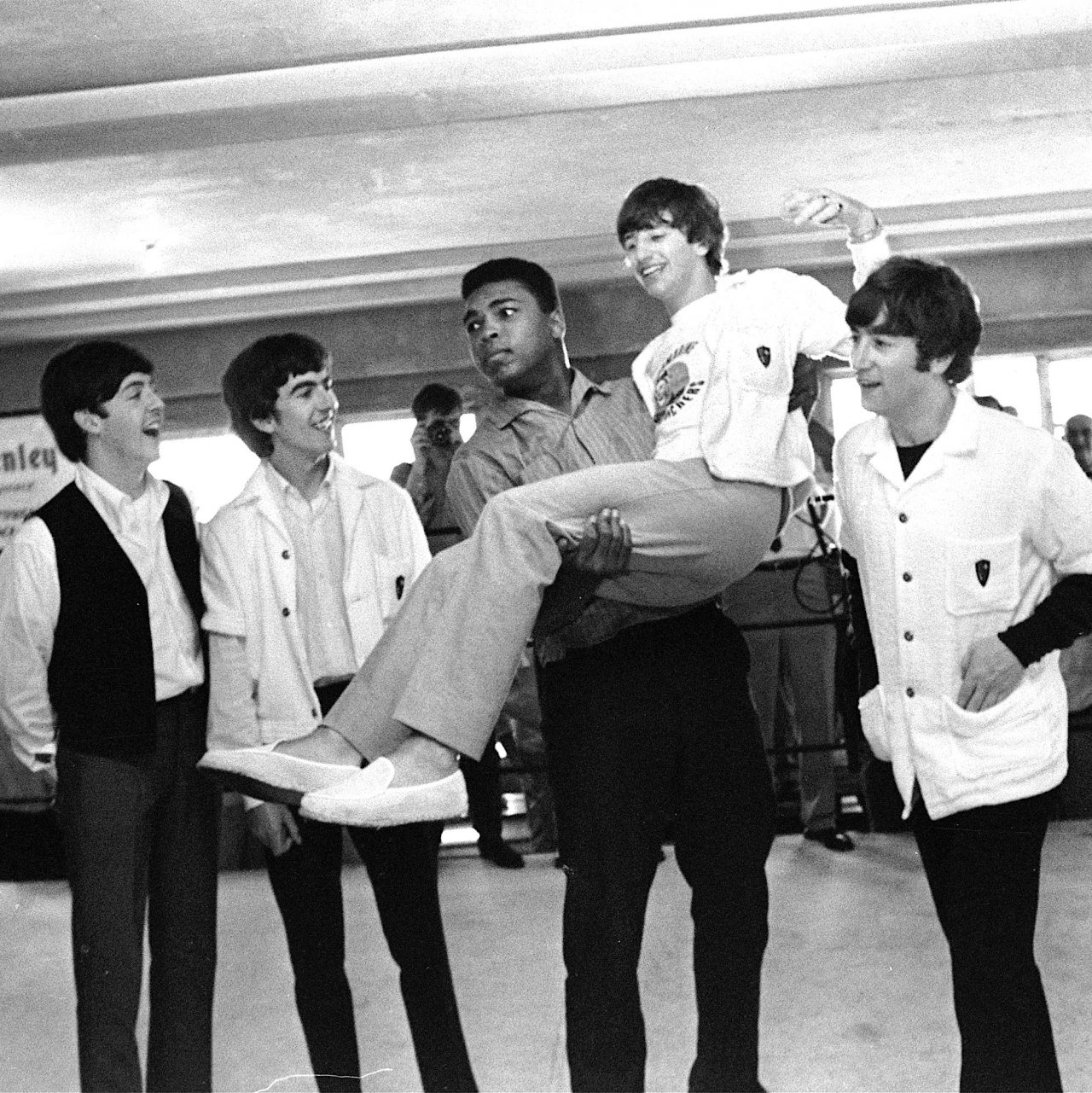 Beatles And Cassius Clay Miami 1964 Square Flashbak