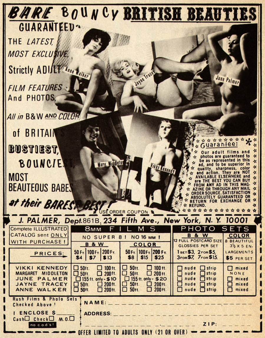 900px x 1146px - Vintage adverts for mail order adult entertainment - Flashbak