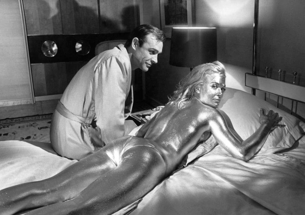 Sean Connery and Shirley Eaton Goldfinger