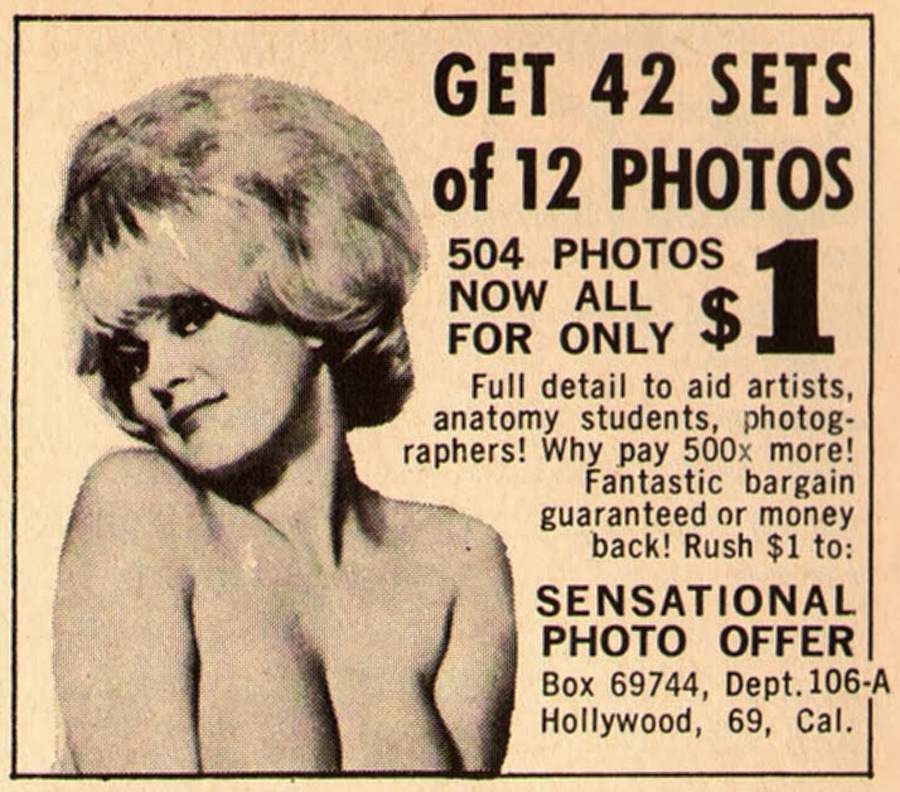 900px x 792px - Vintage adverts for mail order adult entertainment - Flashbak