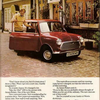 Austin Mini 1000 Advert 1976 As Modeled By James Bolam Flashbak