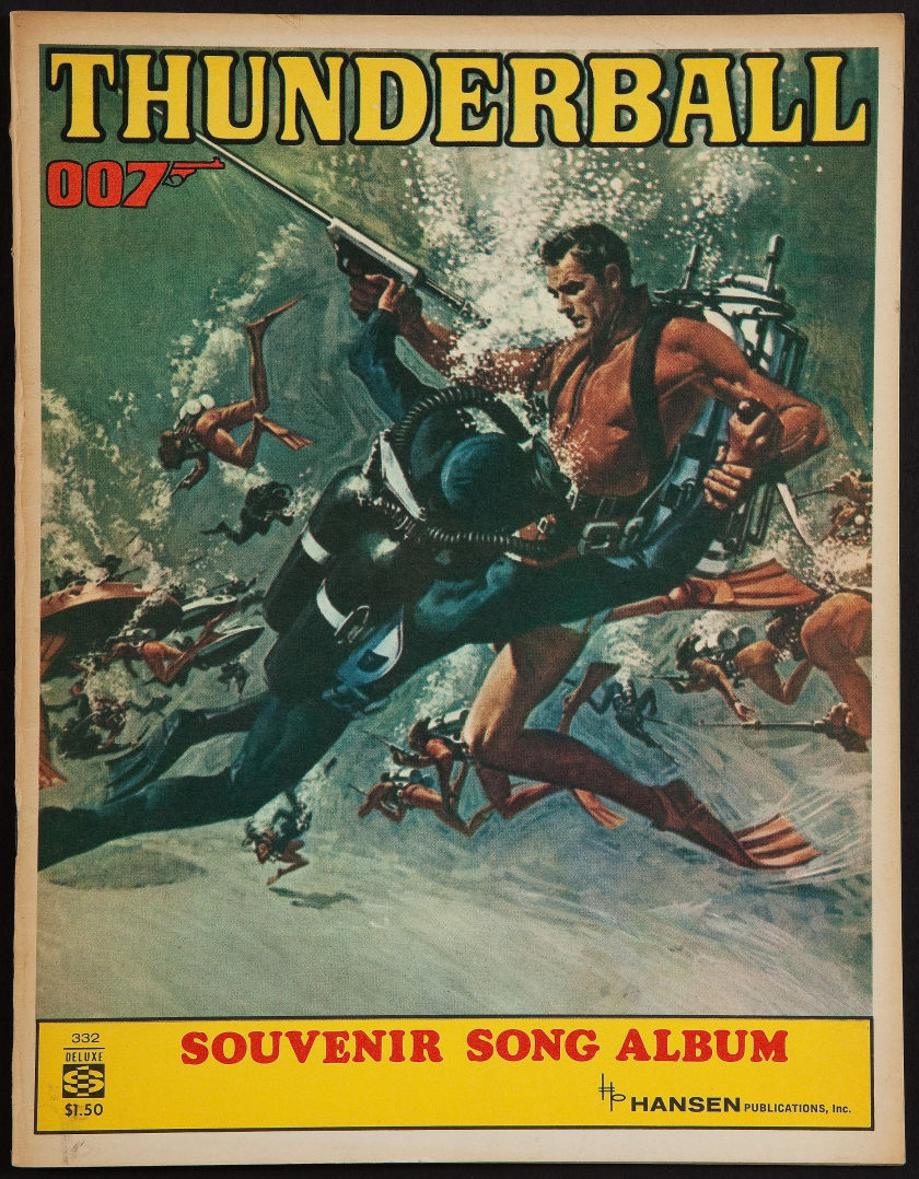 Thunderball (United Artists, 1965) Souvenir Song Book. 