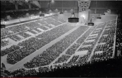 The British Union of Fascists' rally at Olympia on 7th June 1934.