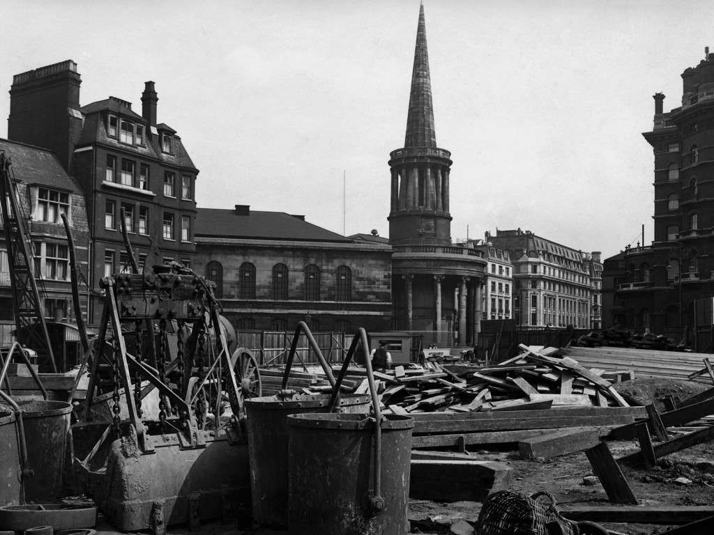 BBC Broadcasting House Under Construction In 1929 B - Flashbak