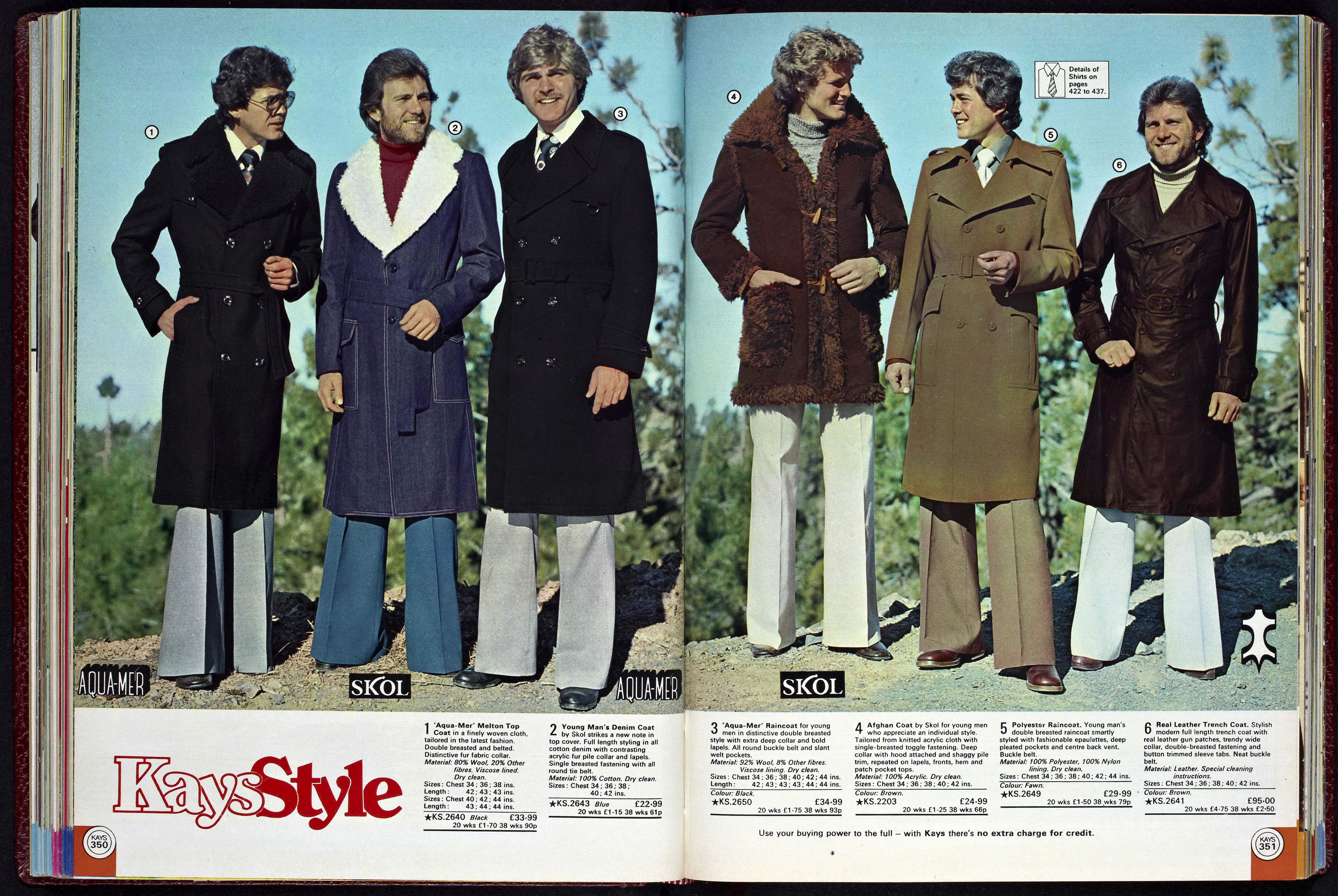 Kays Catalogues mens coats 1977