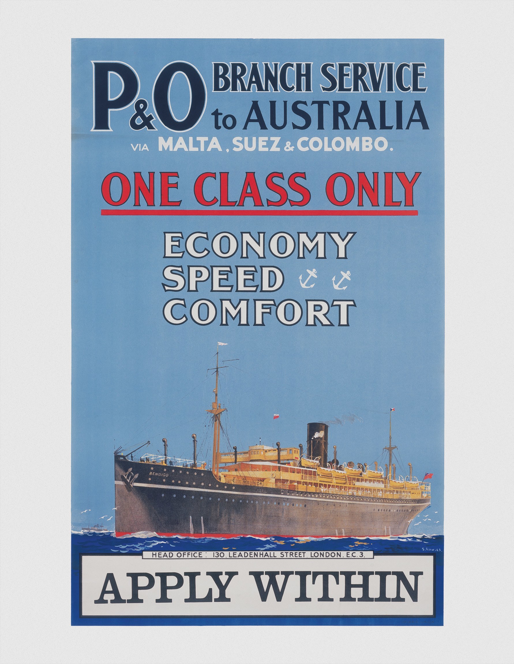 Original brochure for P&O’s sailing schedules and ‘Combination Tours’, issued in 1914 b